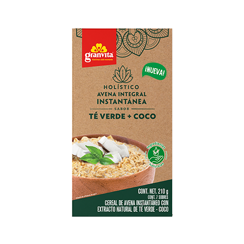 Avena Instantánea Holística Té verde + coco