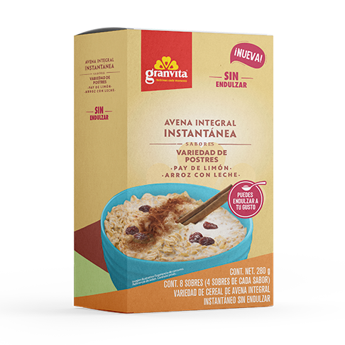 Avena Instantánea Integral Sin Sellos Sabores Variedad de postres