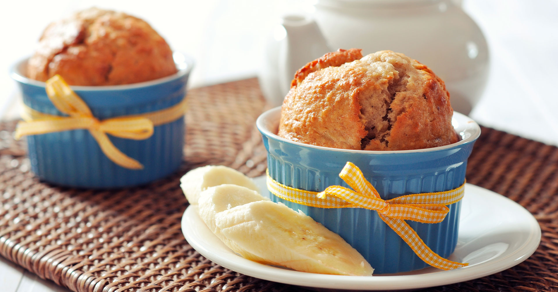 Suflé de avena con plátano