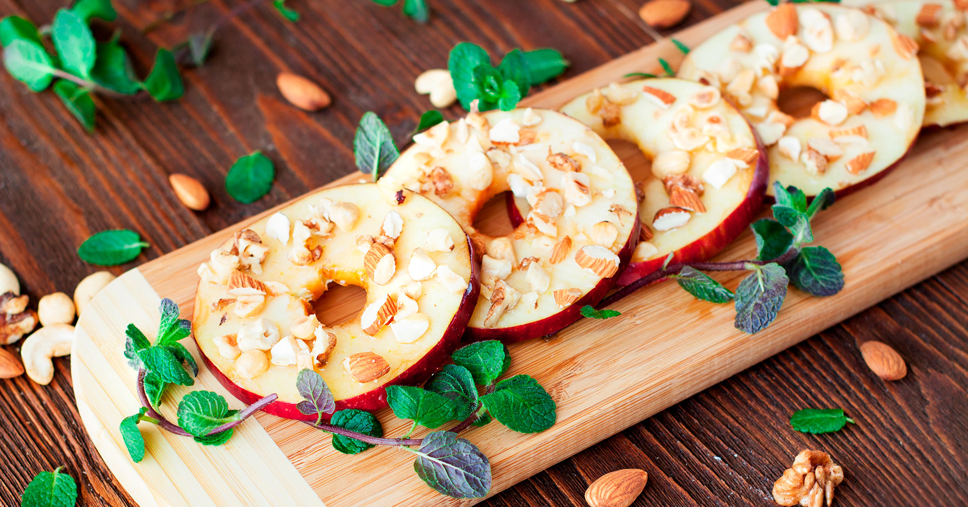 Sándwich de manzana con avena