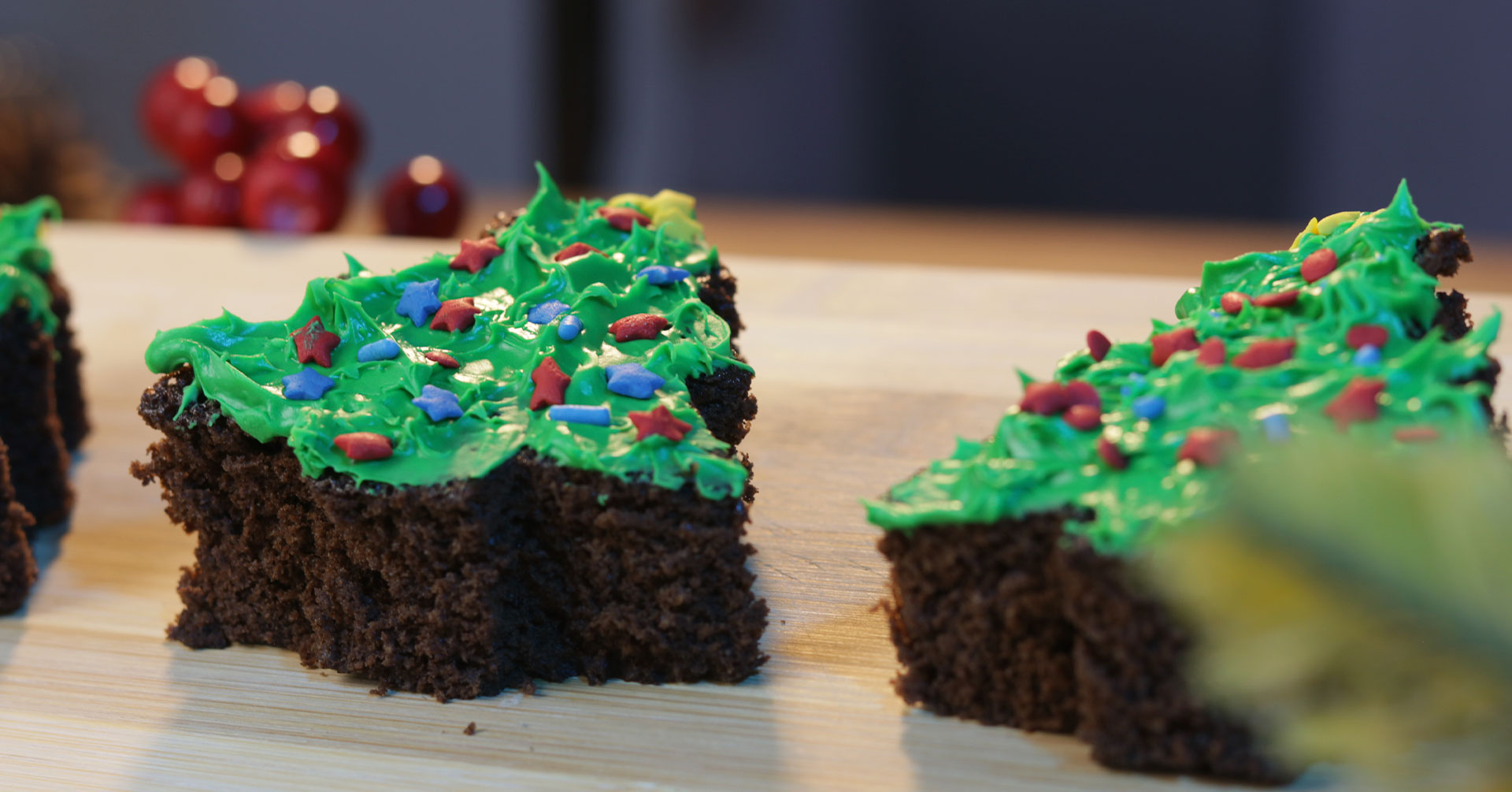 Brownies navideños