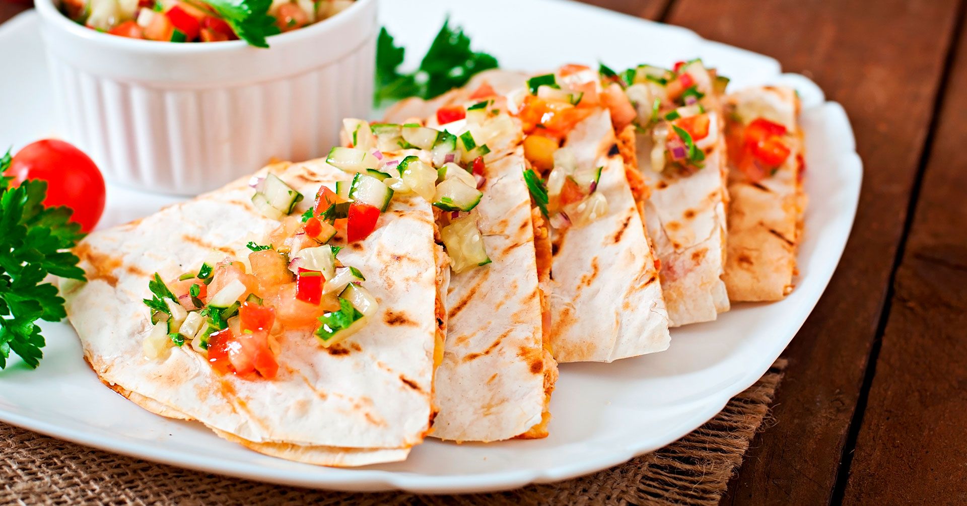 Quesadillas de avena con queso panela