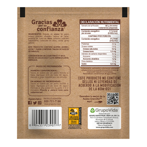 Información nutricional