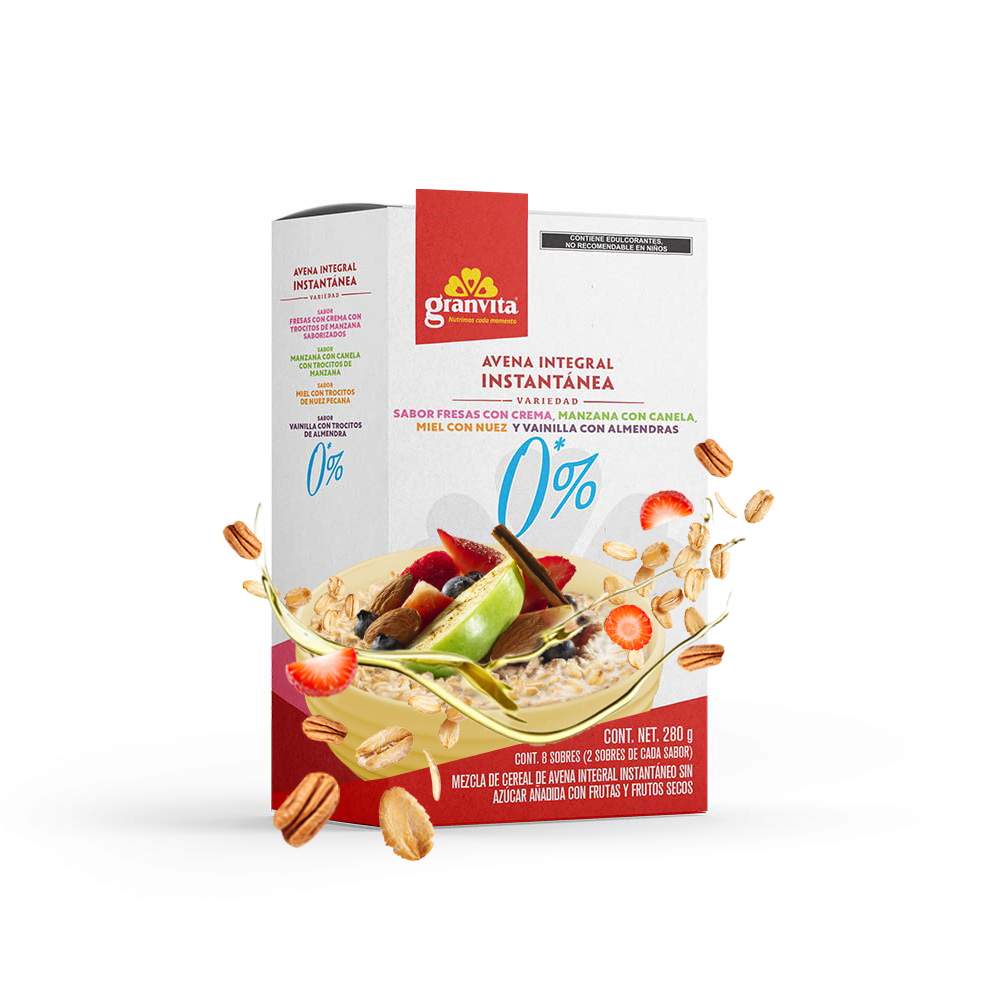 Avena Instantánea Integral 0 % Azúcar* 280 g