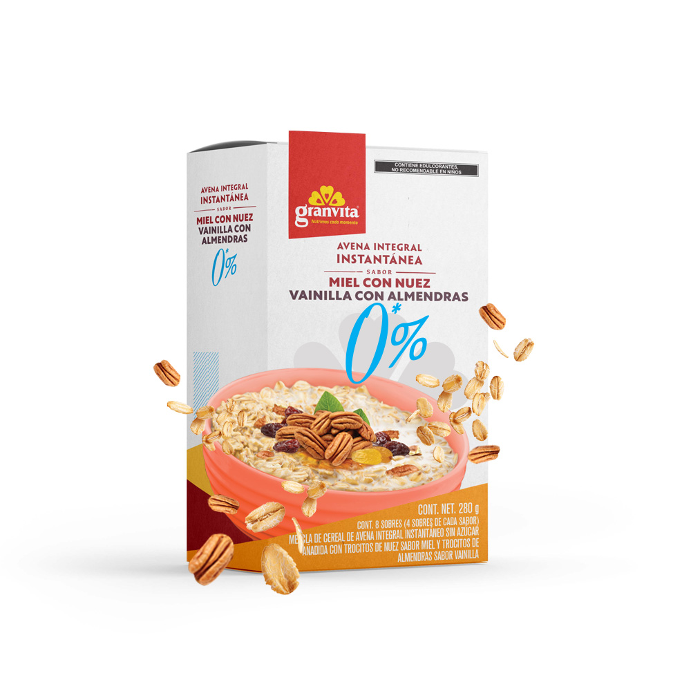 Avena Instantánea Integral 0 % Azúcar* 280 g