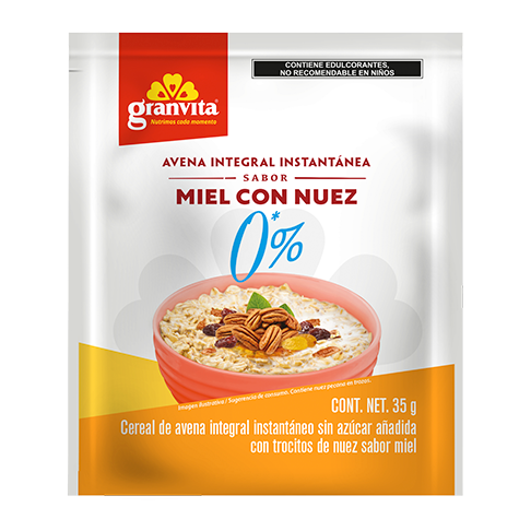 Avena Instantánea Integral 0 % Azúcar* 35 g