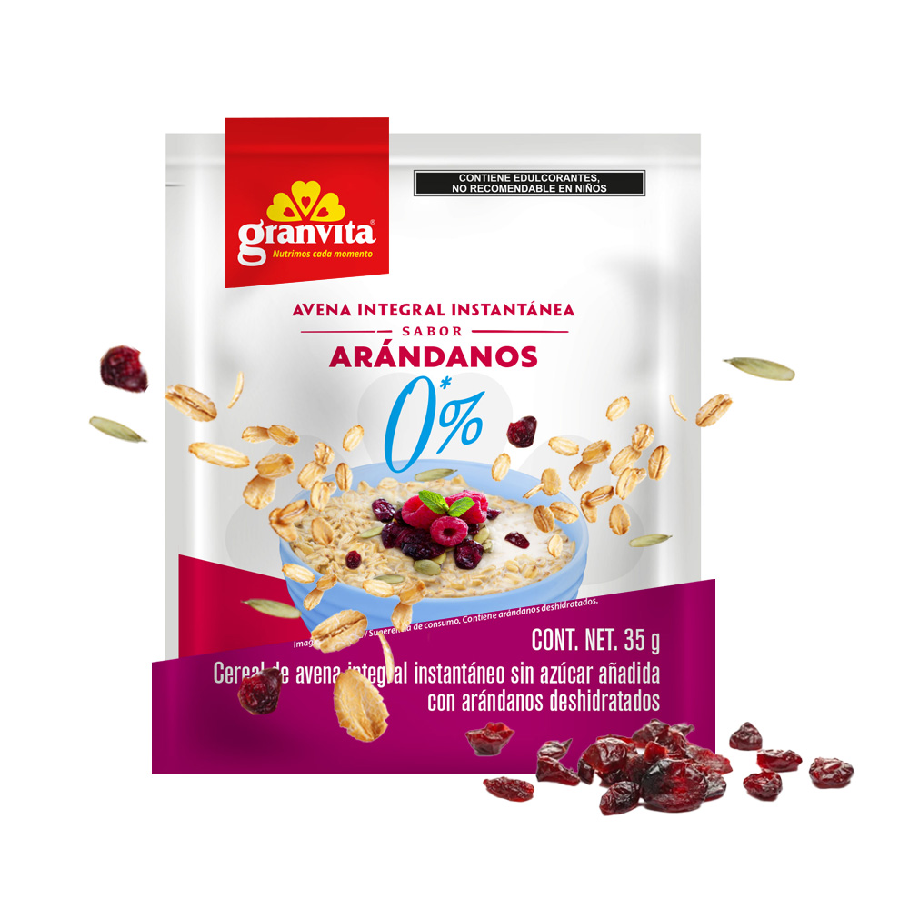 Avena Instantánea Integral 0 % Azúcar* 35 g