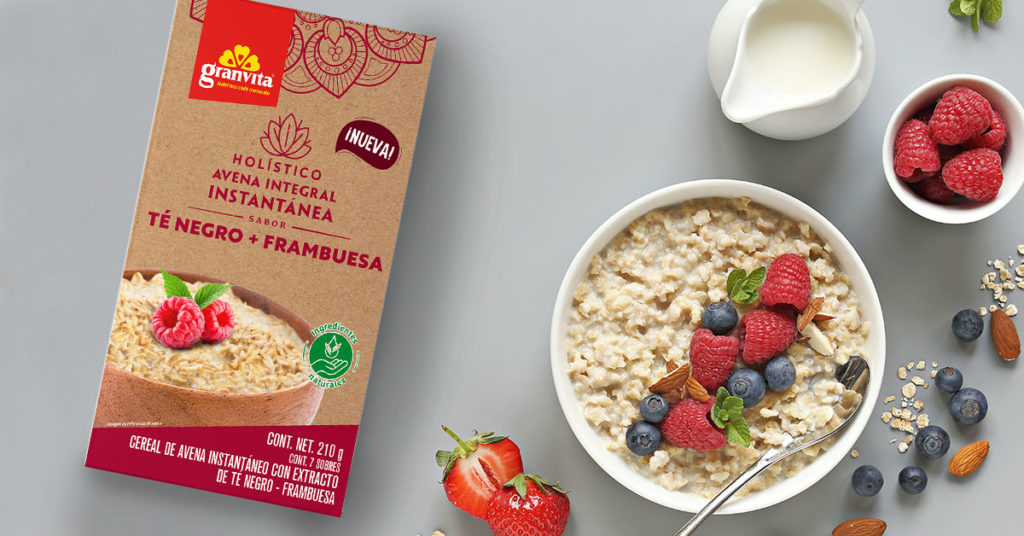 Imagen Avena Instantánea Holística con té negro y frambuesa 