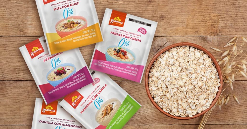 Imagen de Avena Instantánea 0 % Azúcar Granvita diferentes sabores 