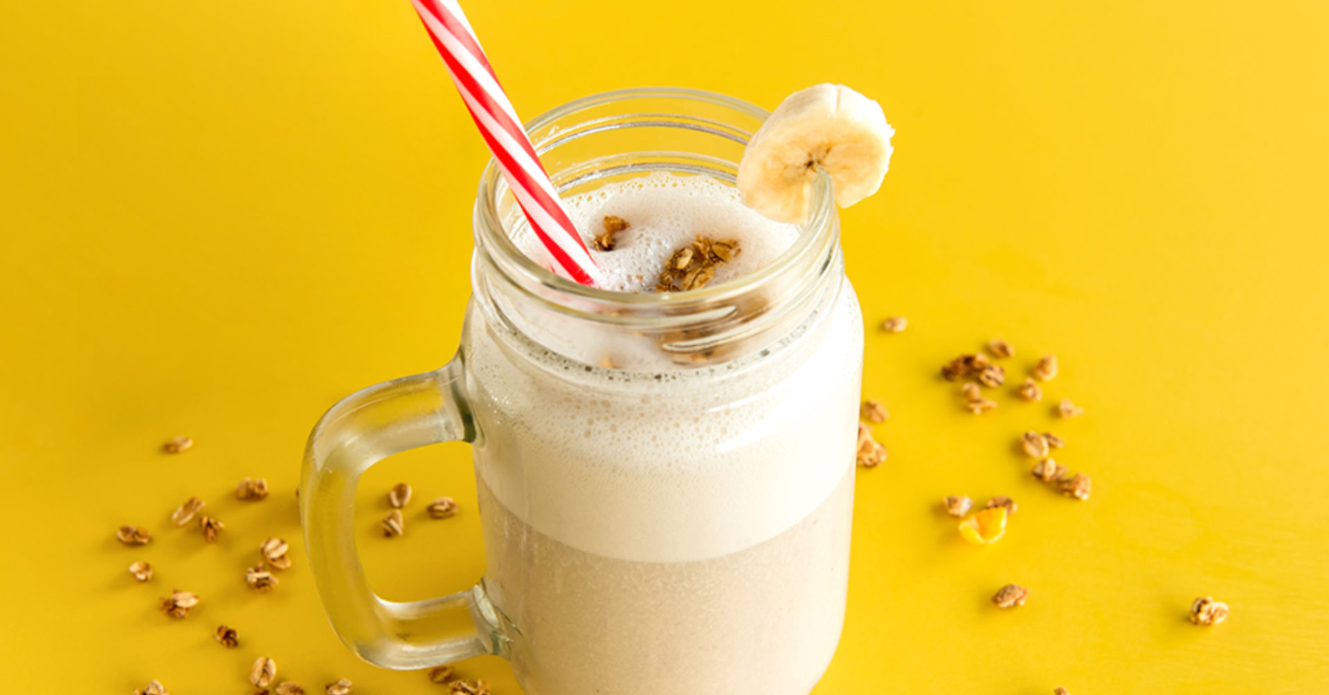 Smoothie de plátano y granola