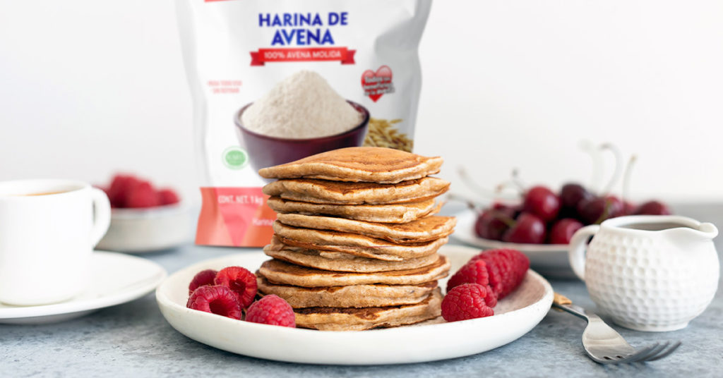 hot cakes con harina de avena Granvita