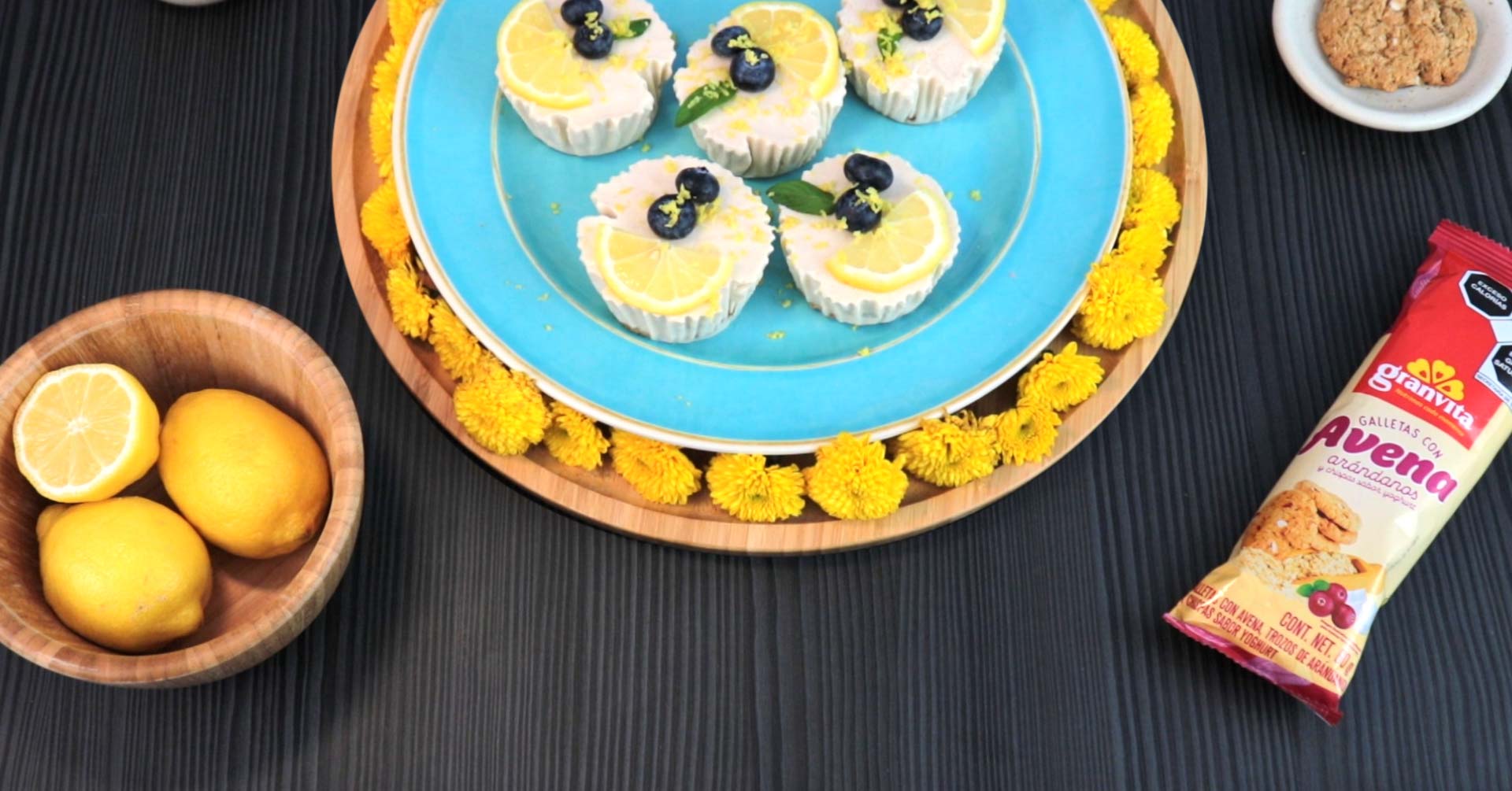 Pay de limón con galletas de avena