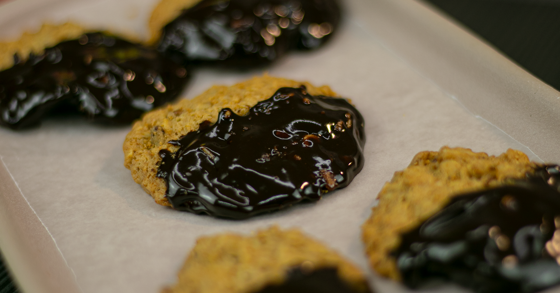 Galletas de avena con naranja y chocolate