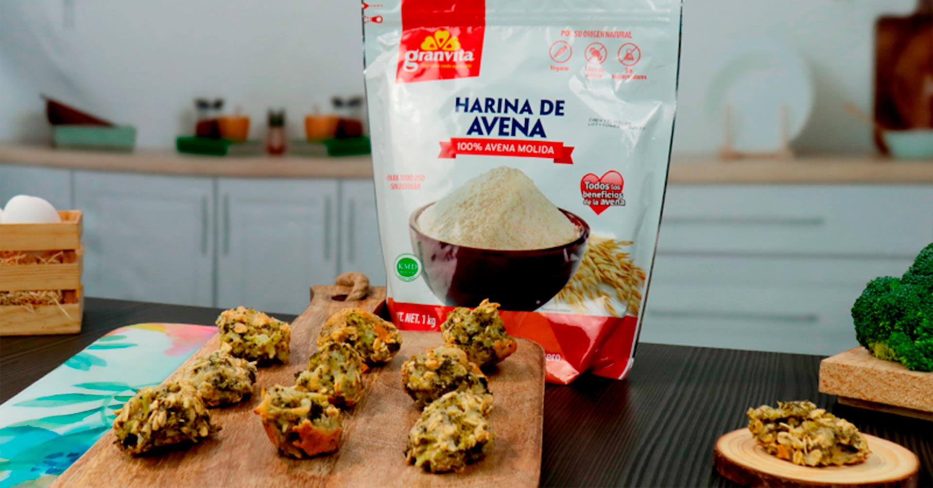 Croquetas de brócoli con avena