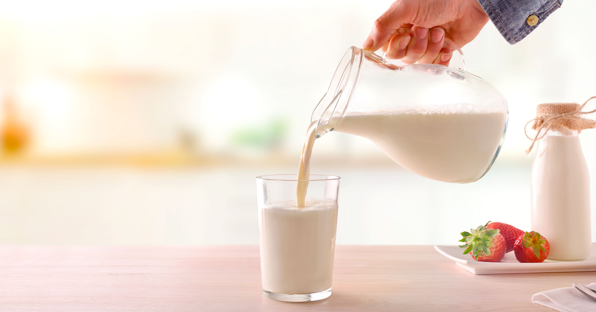 Agua de avena con fresa