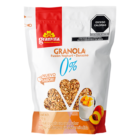 Granola 0 % Azúcar añadida sabor Yoghurt – Durazno 350 g